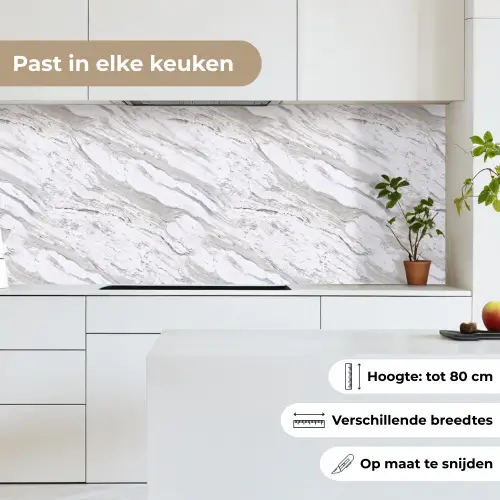 Marmer - Wit - Grijsgroen keuken achterwand 2 middel 871 -sfeer4_NL