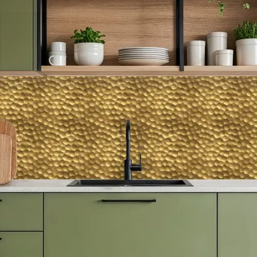 Metaal - Dynamisch - Goud keuken achterwand 2 middel 871 -sfeer3