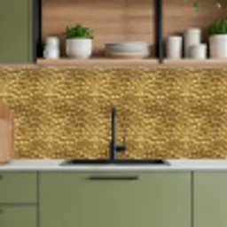 Metaal - Dynamisch - Goud keuken achterwand 2 middel 871 -sfeer3