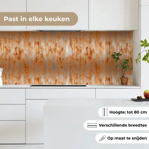 Metaal - Grijs - Oranje - Roest keuken achterwand 2 middel 871 -sfeer4_NL