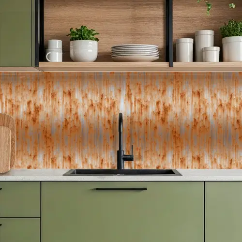 Metaal - Grijs - Oranje - Roest keuken achterwand 2 middel 871 -sfeer3
