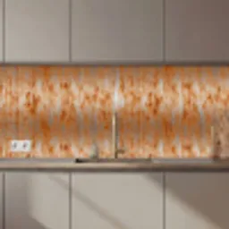 Metaal - Grijs - Oranje - Roest keuken achterwand 2 middel 871 zz_3dshopping