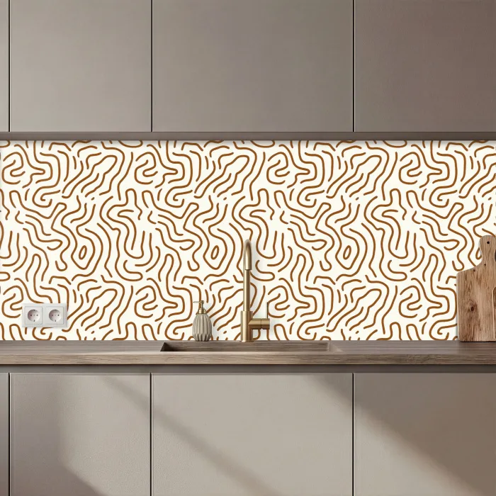 Minimalistisch - Patroon - Terracotta keuken achterwand 2 middel 871 zz_3dshopping