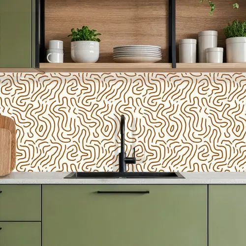 Minimalistisch - Patroon - Terracotta keuken achterwand 2 middel 871 -sfeer3