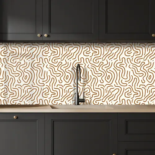 Minimalistisch - Patroon - Terracotta keuken achterwand 2 middel 871 -sfeer1