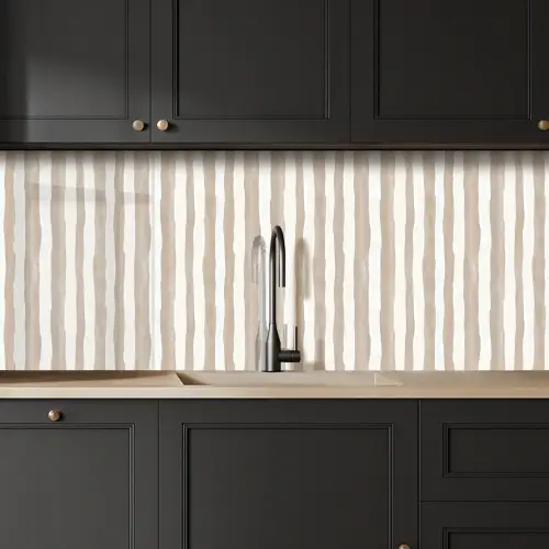 Minimalistisch - Strepen - Beige keuken achterwand 2 middel 871 -sfeer1