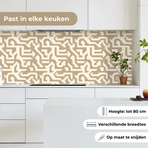 Modern - Abstract - Beige keuken achterwand 2 middel 871 -sfeer4_NL