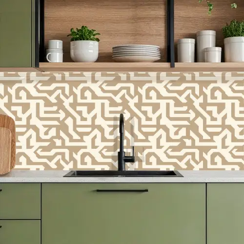 Modern - Abstract - Beige keuken achterwand 2 middel 871 -sfeer3