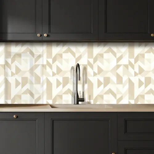 Modern - Abstract - Beige keuken achterwand 2 middel 871 -sfeer1