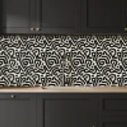 Modern - Abstract - Zwart keuken achterwand 2 middel 871 -sfeer1