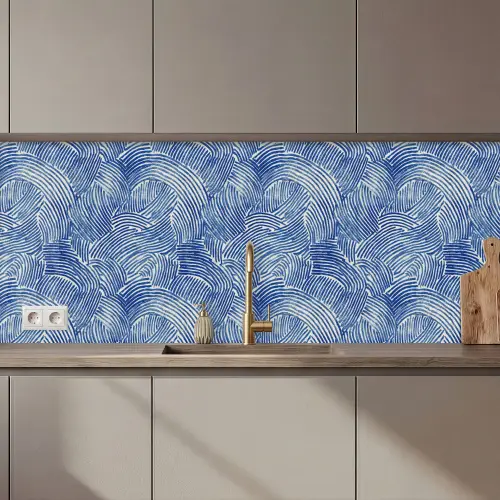 Modern - Abstract - Blauw keuken achterwand 2 middel 871 zz_3dshopping