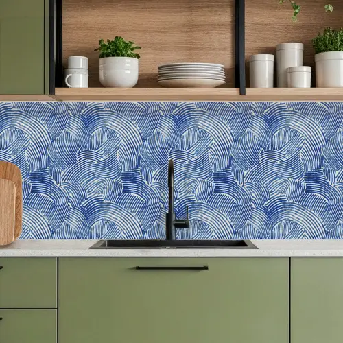 Modern - Abstract - Blauw keuken achterwand 2 middel 871 -sfeer3
