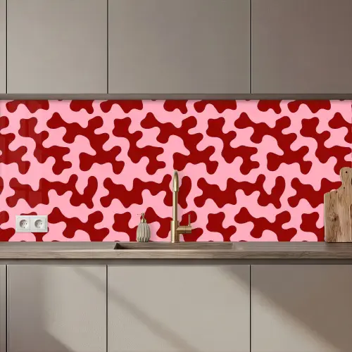 Modern - Abstract - Rood keuken achterwand 2 middel 871 zz_3dshopping
