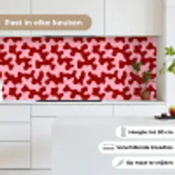Modern - Abstract - Rood keuken achterwand 2 middel 871 -sfeer4_NL
