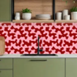 Modern - Abstract - Rood keuken achterwand 2 middel 871 -sfeer3