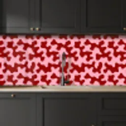 Modern - Abstract - Rood keuken achterwand 2 middel 871 -sfeer1
