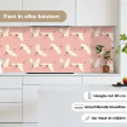 Modern - Kraanvogels - Roze keuken achterwand 2 middel 871 -sfeer4_NL