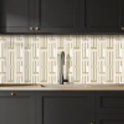 Modern - Geometrisch - Beige keuken achterwand 2 middel 871 -sfeer1