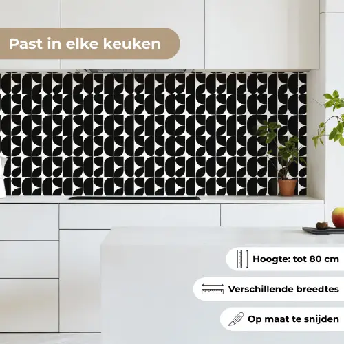 Modern - Geometrisch - Zwart keuken achterwand 2 middel 871 -sfeer4_NL
