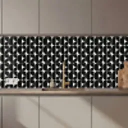 Modern - Geometrisch - Zwart keuken achterwand 2 middel 871 zz_3dshopping
