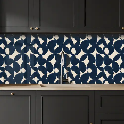 Modern - Geometrisch - Blauw keuken achterwand 2 middel 871 -sfeer1