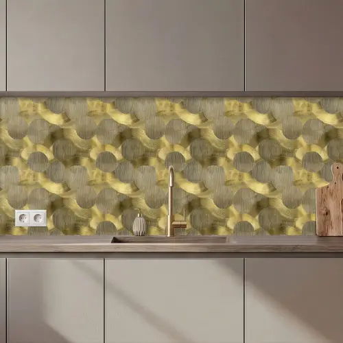 Modern - Geometrisch - Goud keuken achterwand 2 middel 871 zz_3dshopping