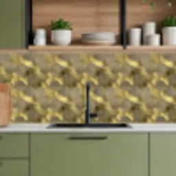 Modern - Geometrisch - Goud keuken achterwand 2 middel 871 -sfeer3