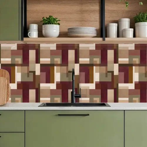 Modern - Geometrie - Kleurrijk keuken achterwand 2 middel 871 -sfeer3