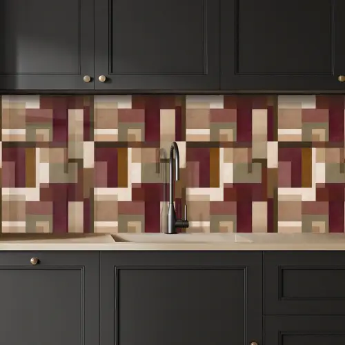 Modern - Geometrie - Kleurrijk keuken achterwand 2 middel 871 -sfeer1