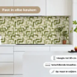 Modern - Grafisch - Groen keuken achterwand 2 middel 871 -sfeer4_NL