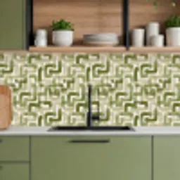 Modern - Grafisch - Groen keuken achterwand 2 middel 871 -sfeer3
