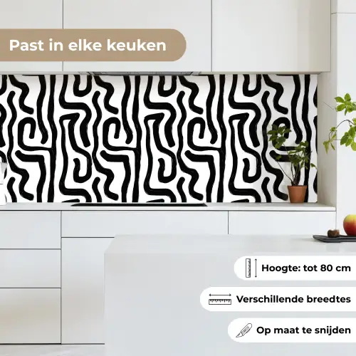 Modern - Lijnen - Zwart keuken achterwand 2 middel 871 -sfeer4_NL