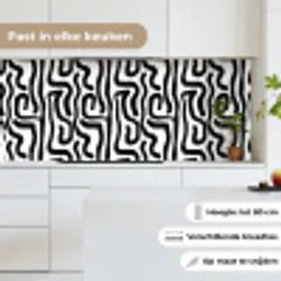 Modern - Lijnen - Zwart keuken achterwand 2 middel 871 -sfeer4_NL