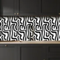 Modern - Lijnen - Zwart keuken achterwand 2 middel 871 -sfeer1