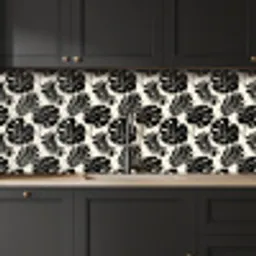 Modern - Monstera - Zwart keuken achterwand 2 middel 871 -sfeer1