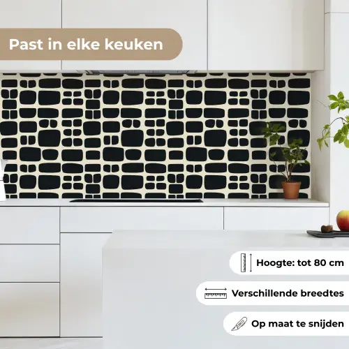 Modern - Organisch - Zwart keuken achterwand 2 middel 871 -sfeer4_NL