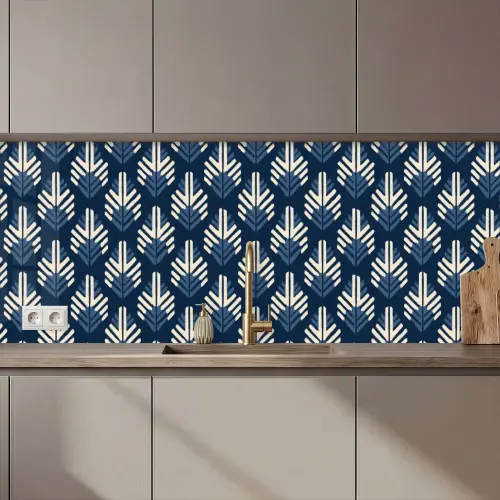 Modern - Patroon - Blauw keuken achterwand 2 middel 871 zz_3dshopping