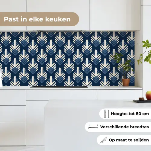 Modern - Patroon - Blauw keuken achterwand 2 middel 871 -sfeer4_NL
