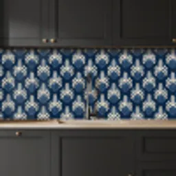 Modern - Patroon - Blauw keuken achterwand 2 middel 871 -sfeer1