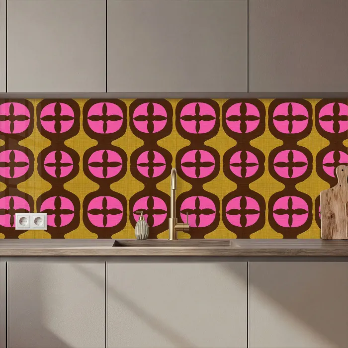 Modern - Patroon - Roze keuken achterwand 2 middel 871 zz_3dshopping
