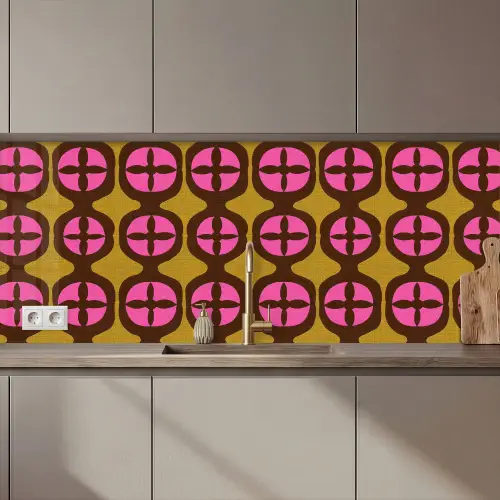Modern - Patroon - Roze keuken achterwand 2 middel 871 zz_3dshopping