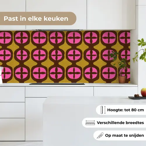 Modern - Patroon - Roze keuken achterwand 2 middel 871 -sfeer4_NL