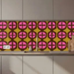 Modern - Patroon - Roze keuken achterwand 2 middel 871 zz_3dshopping