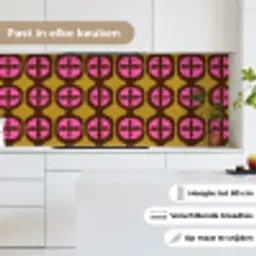 Modern - Patroon - Roze keuken achterwand 2 middel 871 -sfeer4_NL