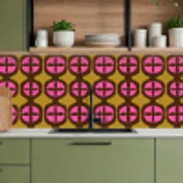 Modern - Patroon - Roze keuken achterwand 2 middel 871 -sfeer3