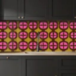 Modern - Patroon - Roze keuken achterwand 2 middel 871 -sfeer1
