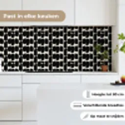 Modern - Patroon - Zwart keuken achterwand 2 middel 871 -sfeer4_NL