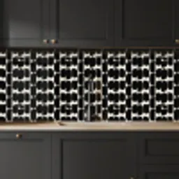 Modern - Patroon - Zwart keuken achterwand 2 middel 871 -sfeer1