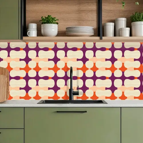 Modern - Patroon - Kleurrijk keuken achterwand 2 middel 871 -sfeer3