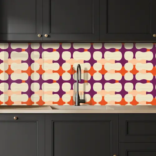 Modern - Patroon - Kleurrijk keuken achterwand 2 middel 871 -sfeer1